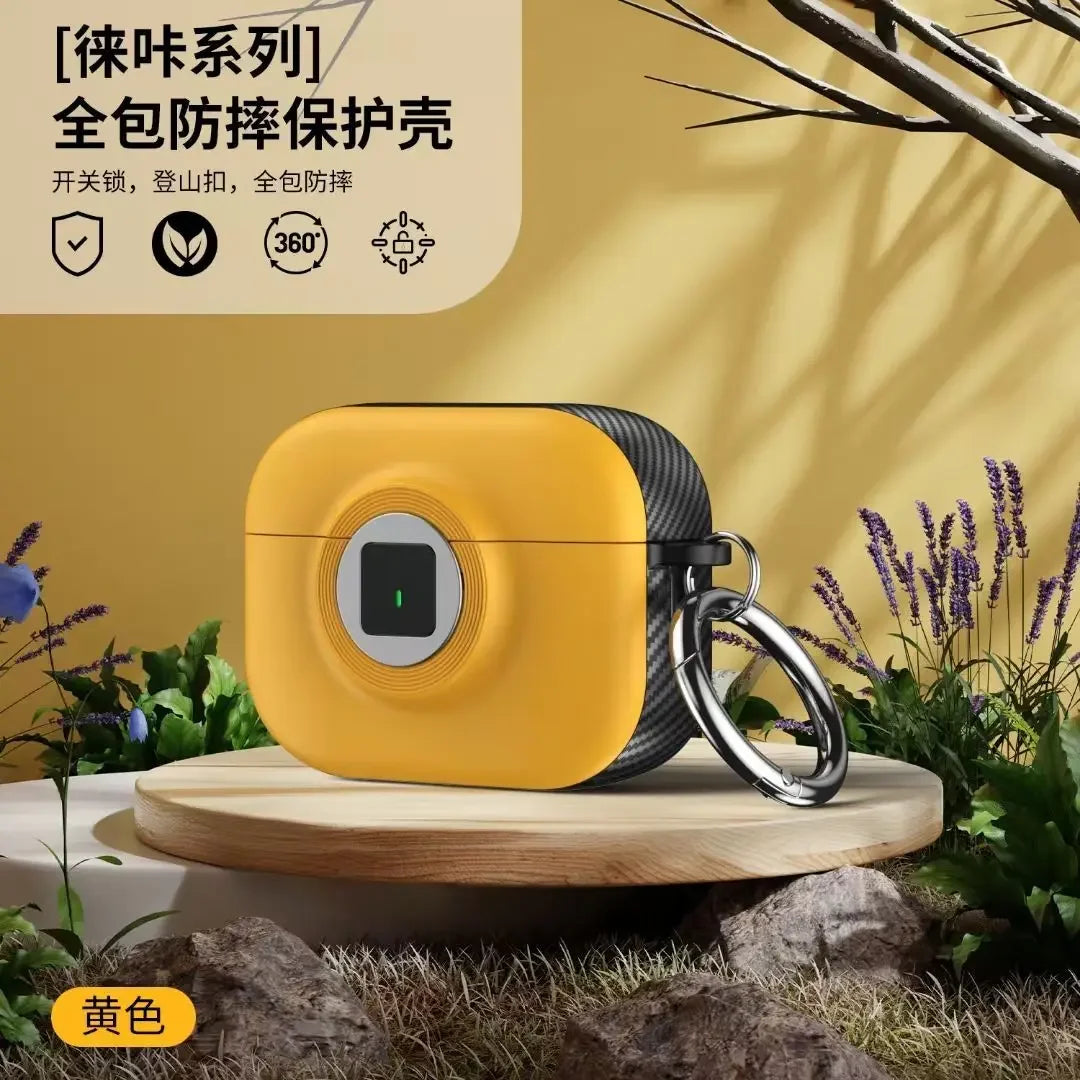 New 2024 AirPods 4th Gen Case with Lock Protective Cover Shockproof Shell for Apple