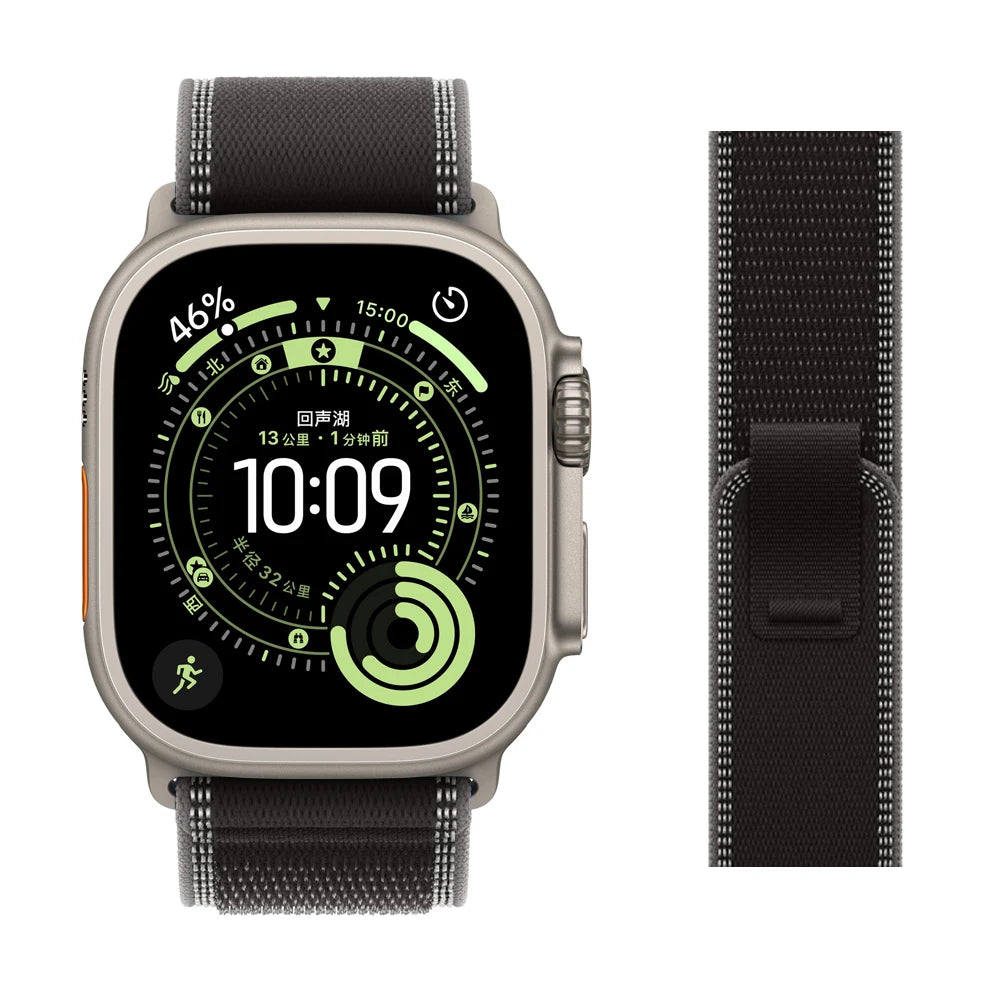 Alpine Loop Nylon Band for Apple Watch Ultra & Series 11–6, SE 41–49mm Strap