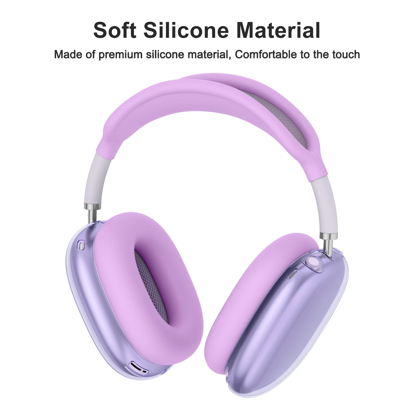 4-in-1 Clear TPU Case for AirPods Max – Ear Pad, Cup & Headband Protector