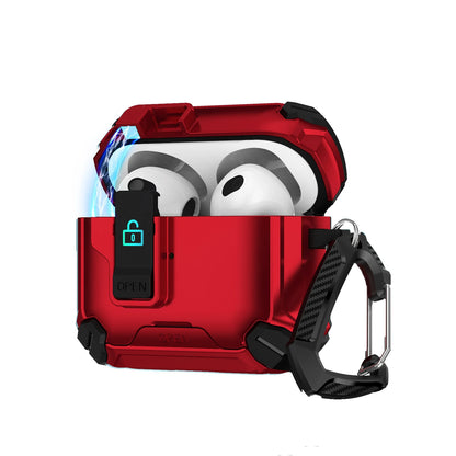 Secure Lock Shockproof Case for AirPods 1/2/3/4 Pro with Hook & Holder