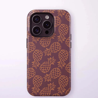 Luxury Pineapple Design Case for iPhone 17–7 | Double-Layer Protective Cover
