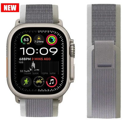 Trail Loop Strap for Apple Watch Ultra 2 and Series 10–6, Sizes 49–38mm