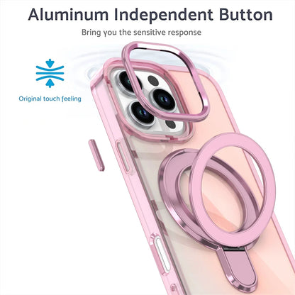 Luxury Laser Color Foldable Magnetic Stand Case for iPhone 11–16 Pro Max