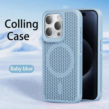 Cooling Magnetic Case for iPhone 16/15 Pro Max Plus – MagSafe Compatible