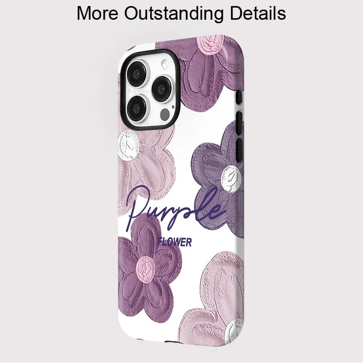 Matte Magnetic Flower MagSafe Case for iPhone 16–11 | Shockproof Cover