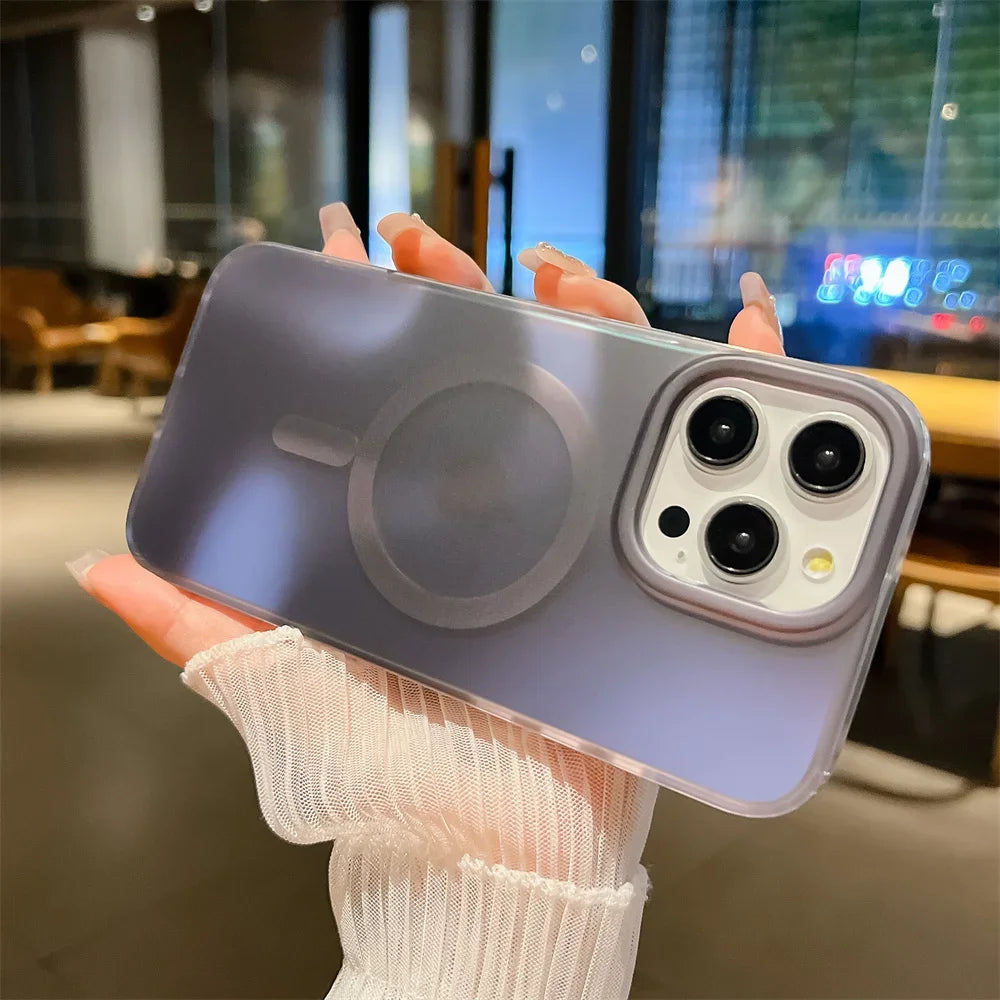 Aurora Gradient Matte MagSafe Case for iPhone 13 14 Pro Max Plus Shockproof