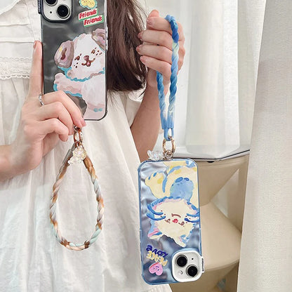 Cute Luminous Bear Phone Strap Lanyard Silicone Long Mobile Rope