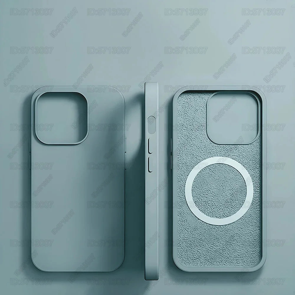 Magnetic Liquid Silicone Case for iPhone 13/12 Pro Max & 13 Plus