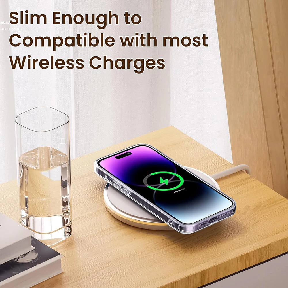 Hybrid Acrylic Shockproof Case for iPhone 16 15 14 13 12 11 Pro Max Mini Clear