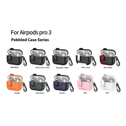 2025 New AirPods Pro 3 Leather Protective Case with Secure Lock & Bracket Cover
