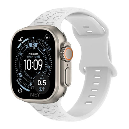 Engraved Silicone Strap for Apple Watch 11/10/9/8/7/SE Ultra 3 Band