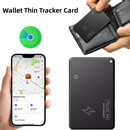 Wireless GPS Wallet Tracker Card | Bluetooth Locator for Apple Find My App