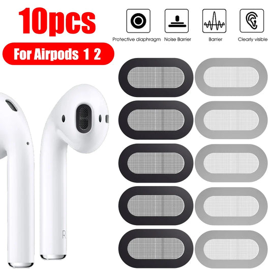 Dustproof Steel Mesh Filter Net for AirPods 1/2 – Replaceable Adhesive