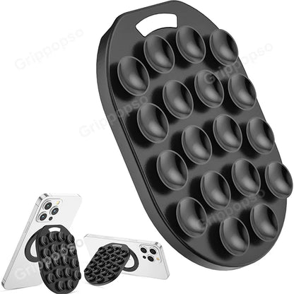 MagSafe Silicone Suction Cup Phone Grip Stand for iPhone Samsung Cellphones