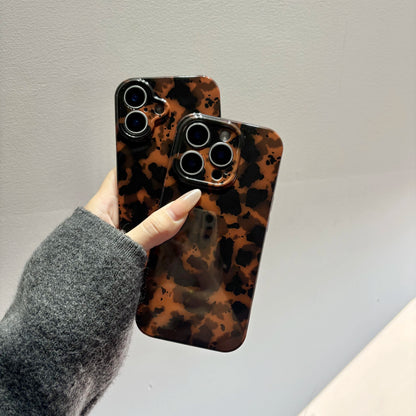 iPhone Case Retro Hawksbill Autumn Winter Black Brown Amber 11–16