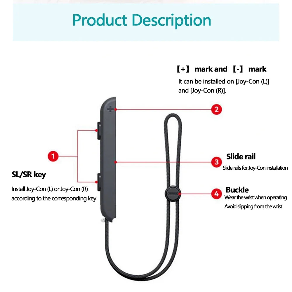 Switch & OLED Joy-Con Controller Hand Strap for Gaming, Video Game Accessories