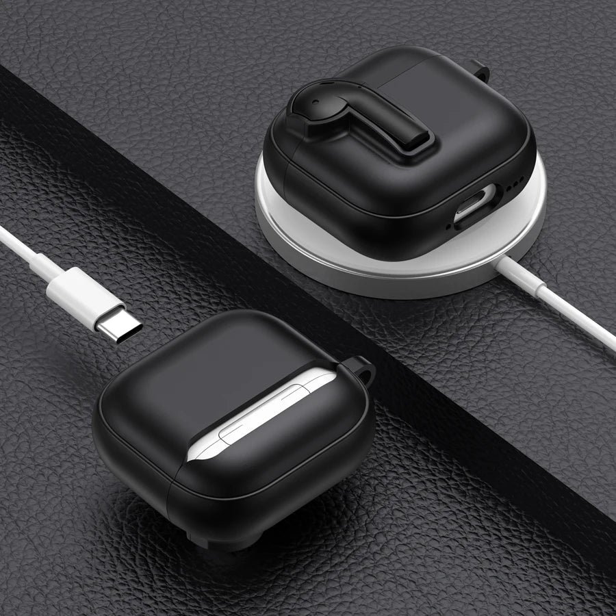 Shockproof Case with Hook for AirPods 4/3/2/Pro 2 – Luxury Protective Cover