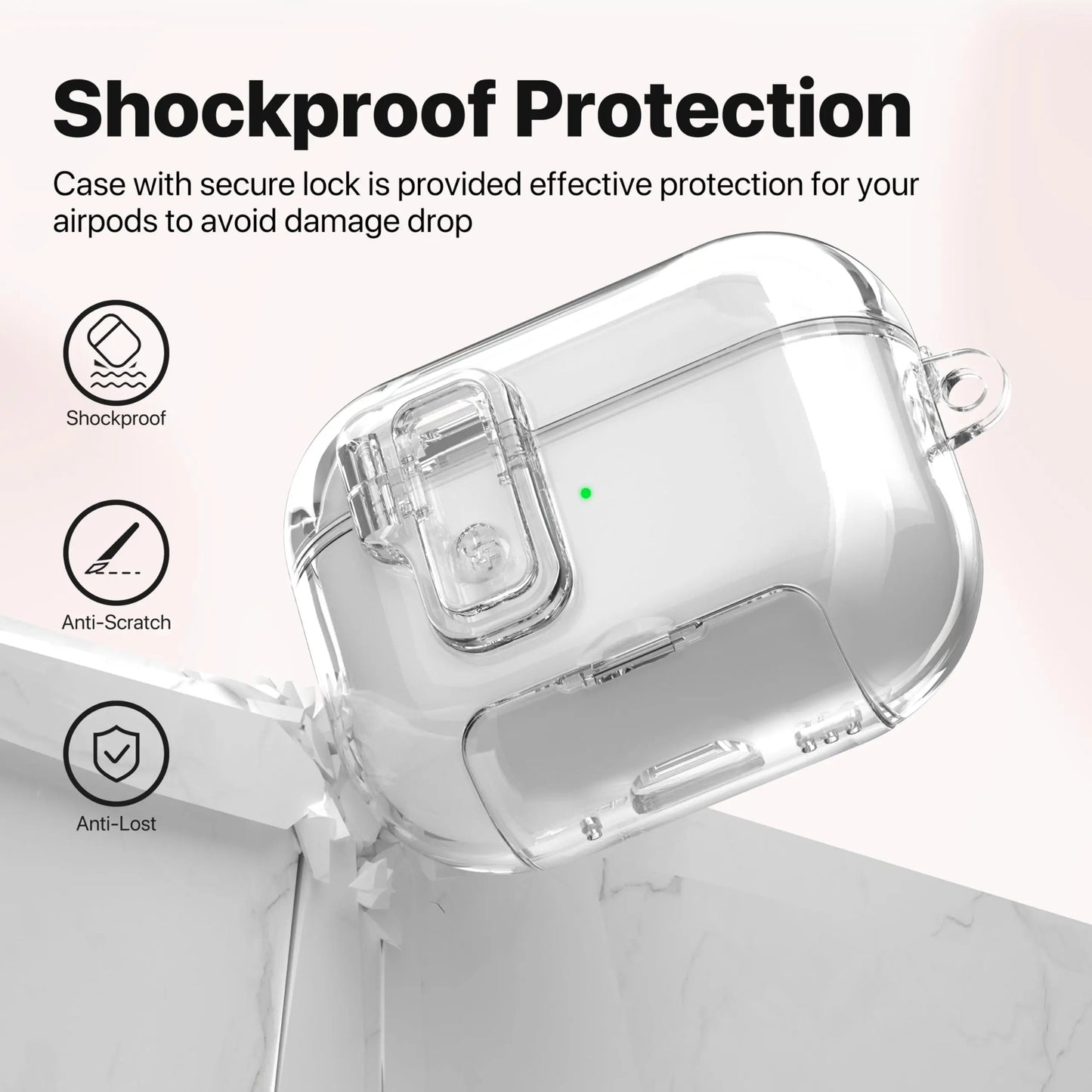 Clear Soft TPU Case for AirPods Pro 3 – Shockproof Cover with Cleaner Kit (2025)