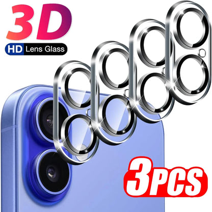 3-Pack Camera Lens Protectors for iPhone 16 Series – HD Clear & Waterproof