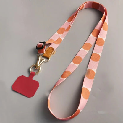 Wide Printed Crossbody Phone Strap – Adjustable Anti-Theft Lanyard