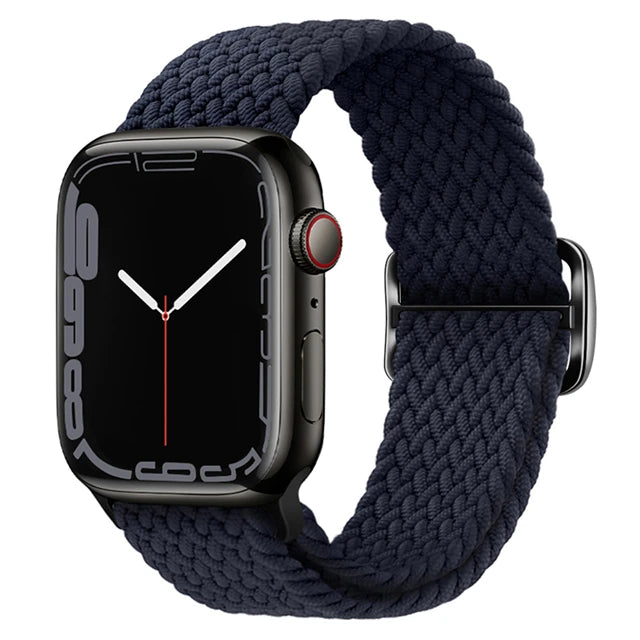 Elastic Braided Strap for Apple Watch Ultra 49mm and Series 9–SE, 45–38mm