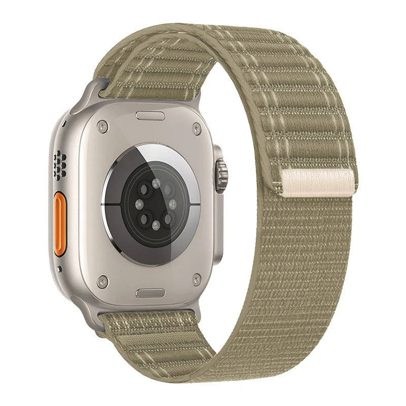 Nylon Wave Pattern Strap for Apple Watch Ultra 2 & Series 10–3, Adjustable 38–49mm Band