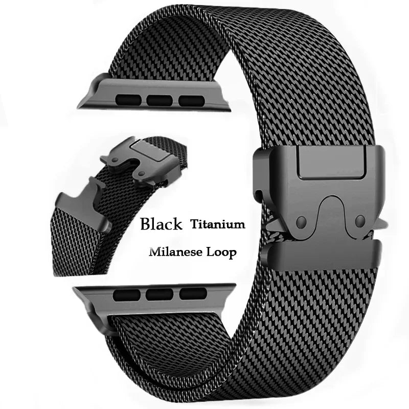 Milanese Loop Titanium Strap for Apple Watch Ultra 2 and Series 11–4, SE (49–40mm)