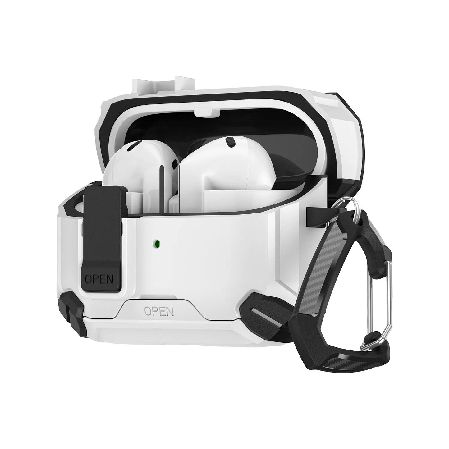 Secure Lock Clip Protection Case for Galaxy Buds 3 Pro & 3 with Phone Stand Compatible