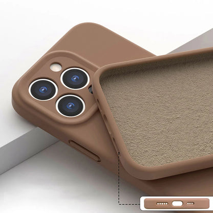 Square Liquid Silicone Case for iPhone 16 15 Pro Max Plus Colorful Soft