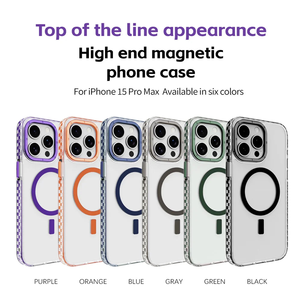 Transparent MagSafe Case for iPhone 11 12 13 Pro Max – Hybrid Armor Cover