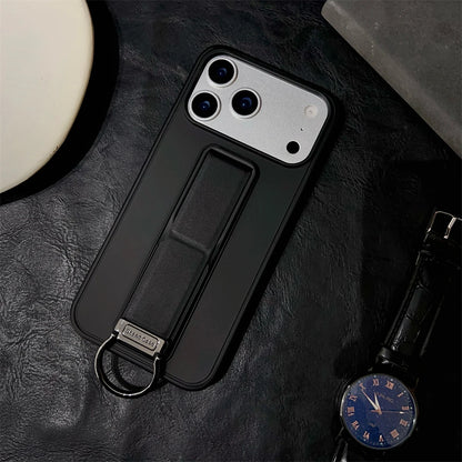 Metal Ring Wrist Strap Stand Case for iPhone 17, 16, 15, 14, 13 Pro Max Air