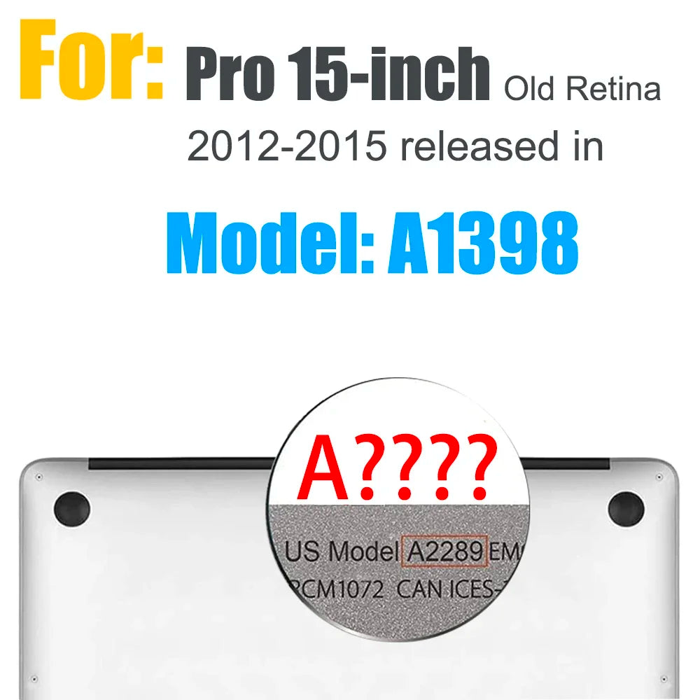 Crystal Clear Hard Case for MacBook Air/Pro 13–16" (All Models Listed)