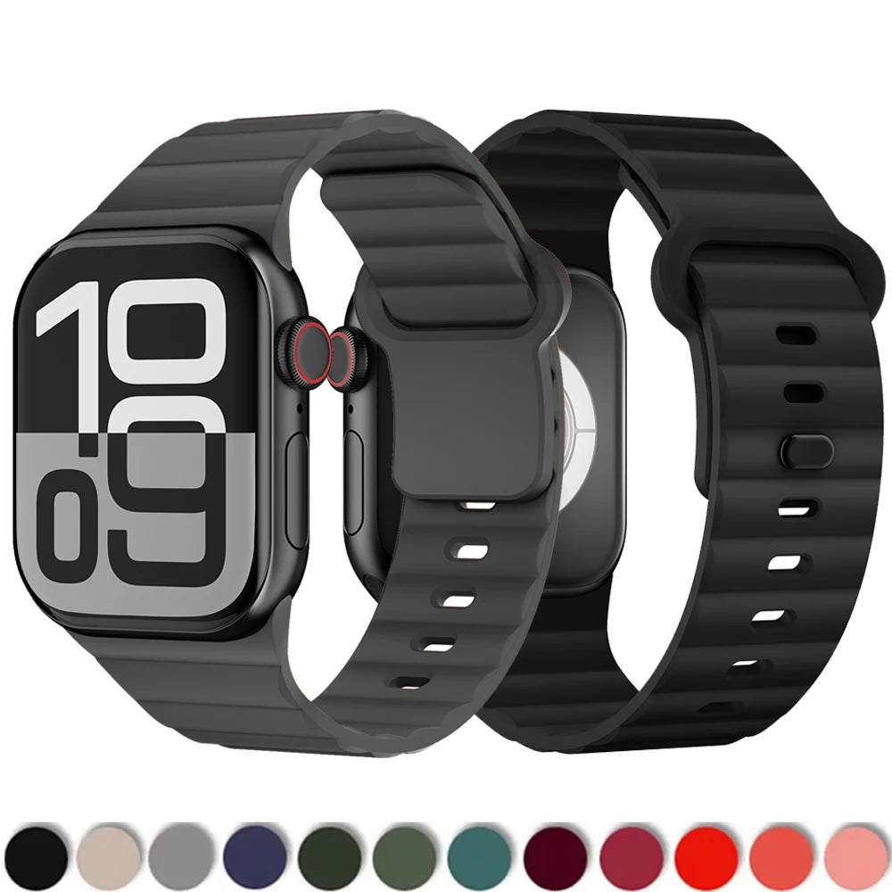 Sport Silicone Strap for Apple Watch Ultra 2 Series 10 9 8 7 SE 49–40mm Bands