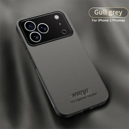 Business Leather Case for iPhone 17–11 | Anti-Fingerprint Shockproof Cover