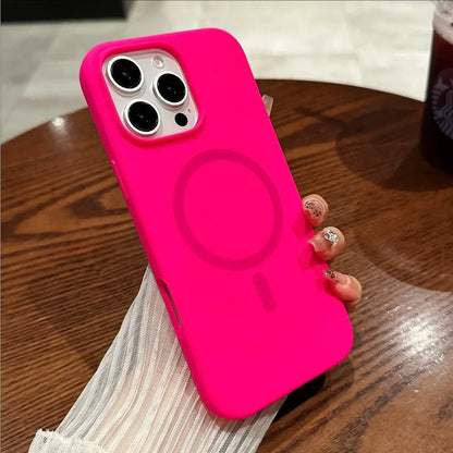 Liquid Silicone MagSafe Case for iPhone 16 15 14 13 12 Pro Max Plus Magnetic Cover