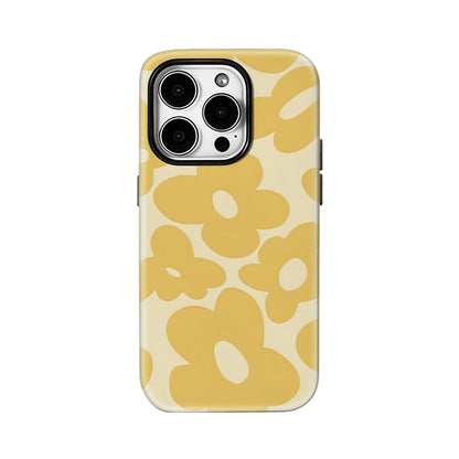 Yellow Blossoms Double-Layer Case for iPhone 17 16 15 14 13 12 11 Pro Max