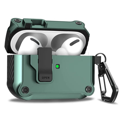 Security Lock Case for AirPods Pro 3 – Shockproof 2025 Cover with Hook