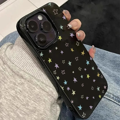 Y2K Colorful Stars Phone Case for iPhone 11–16 Series
