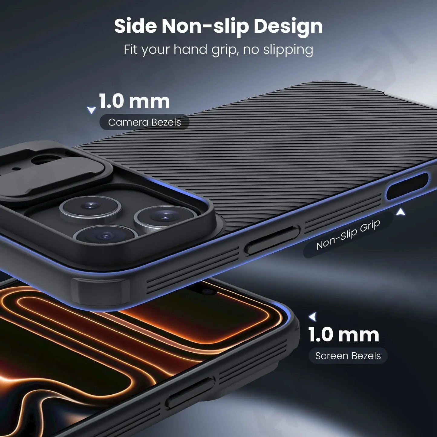 Slim Rugged Slide Camera Shockproof Phone Case for iPhone 17–11 Pro Max Air Plus