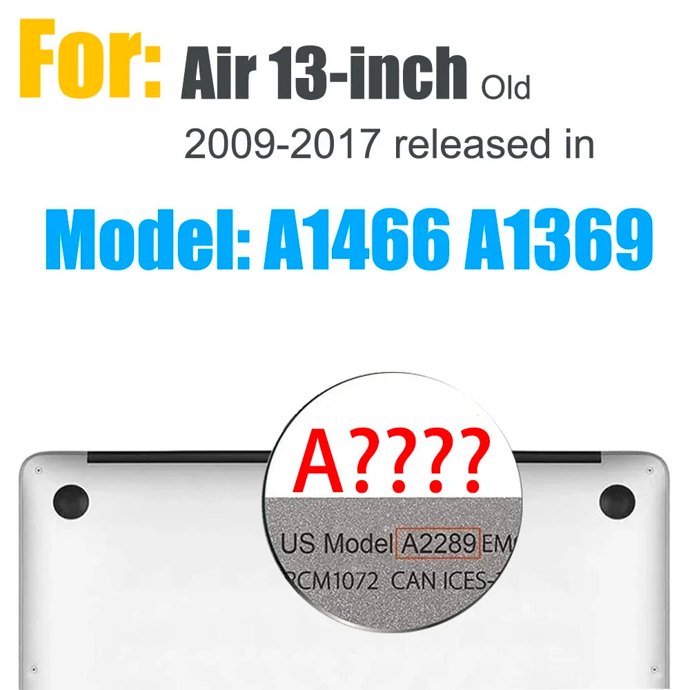 Crystal Clear Hard Case for MacBook Air/Pro 13–16" (All Models Listed)