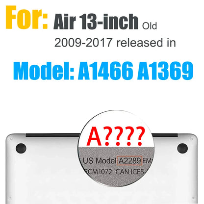 Crystal Clear Hard Case for MacBook Air/Pro 13–16" (All Models Listed)