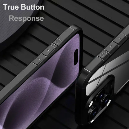 Luxury Transparent Shockproof Armor Case for iPhone 16 15 14 13 12 11 Pro Max