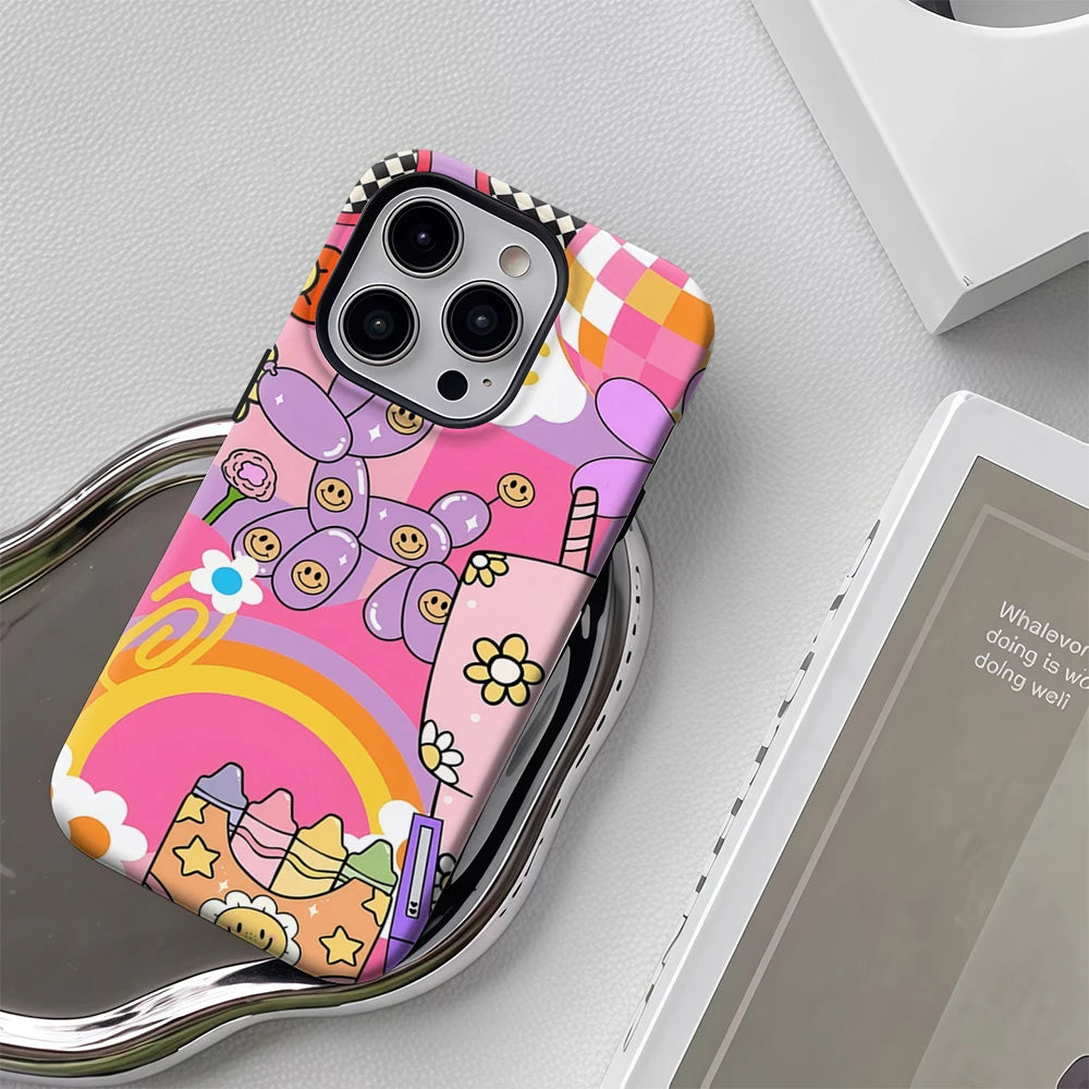 Retro Groovy Pattern Case for iPhone 17 16 15 14 13 12 11 Pro Max Plus