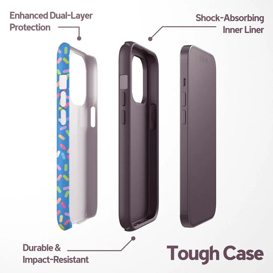 Fashion Colorful Star Case for iPhone 17–11 Pro Max Double-Layer Cover