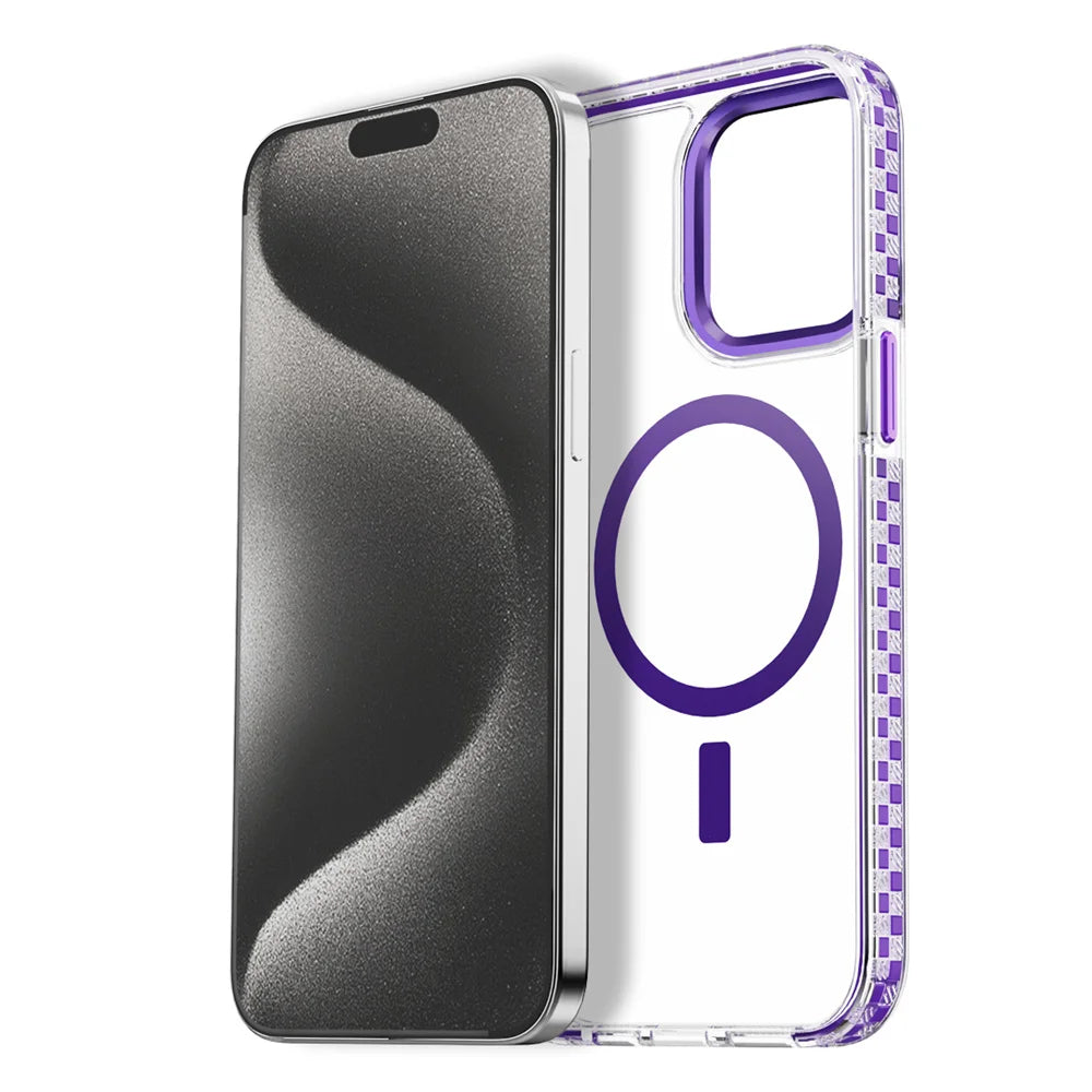 Transparent MagSafe Case for iPhone 11 12 13 Pro Max – Hybrid Armor Cover
