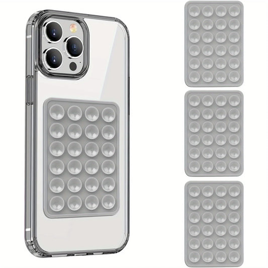 3-Pack Silicone Suction Phone Mount for iPhone Android Mirror Shower Hands-Free