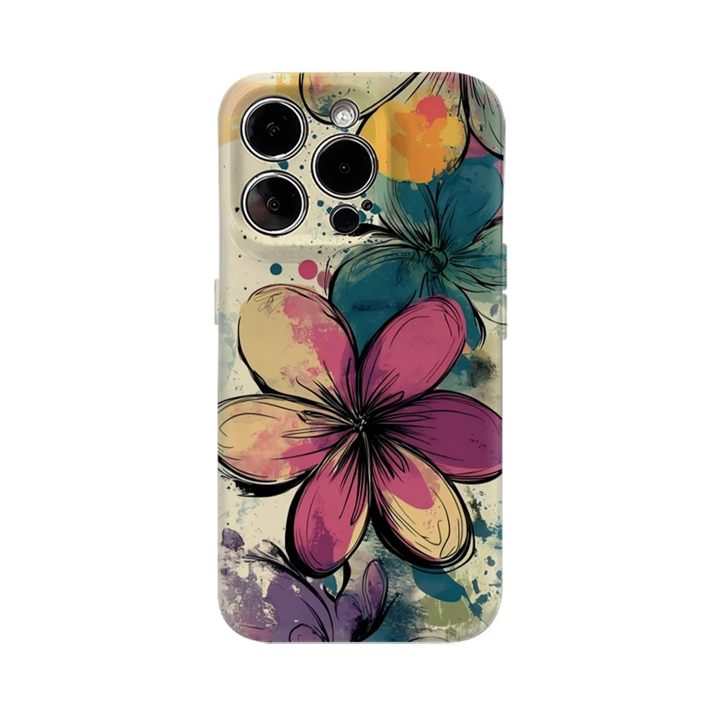 Vibrant Blooms Case for iPhone 17 16 15 14 13 12 11 Pro Max Plus Double-Layer