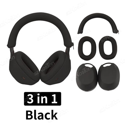 Silicone Protective Case for Sony WH-1000XM5 Headphones Headband & Earmuffs