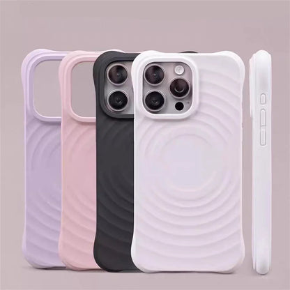 Ripple MagSafe Case for iPhone 15–11 Pro Max – Wave Shockproof Cover
