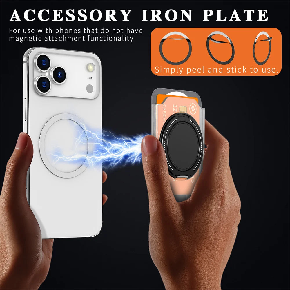 MagSafe Magnetic Wallet Card Holder Stand for iPhone & Samsung Phones